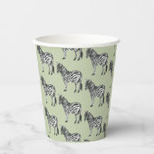 Dschungel Zebra Wilde Muster Pappbecher (Vorderseite)
