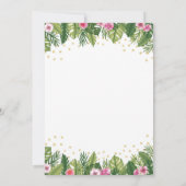 Dschungel zum Geburtstag Einladung. Mädchen zum er Einladung (Rückseite)