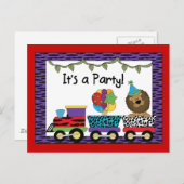 Dschungelbahn-Party Einladungen (Vorne/Hinten)