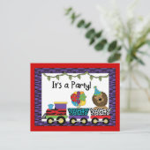 Dschungelbahn-Party Einladungen (Stehend Vorderseite)