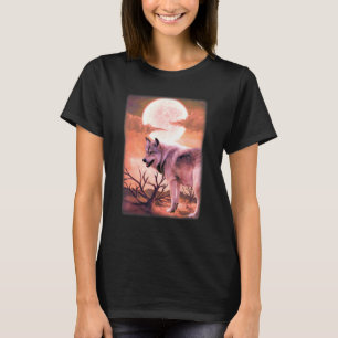 Dschungelberg Nacht Heulen Bei Mond Wölfe W T-Shirt