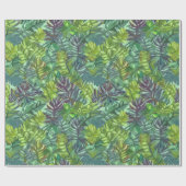 Dschungelblättermuster Geschenkpapier (Flach)