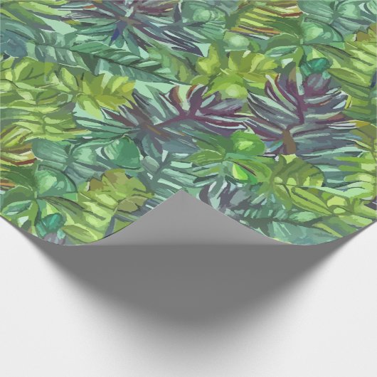 Dschungelblättermuster Geschenkpapier (Ecke)