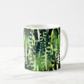 Dschungelblättermuster Kaffeetasse (VorderseiteRechts)