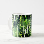 Dschungelblättermuster Kaffeetasse (Vorderseite Links)