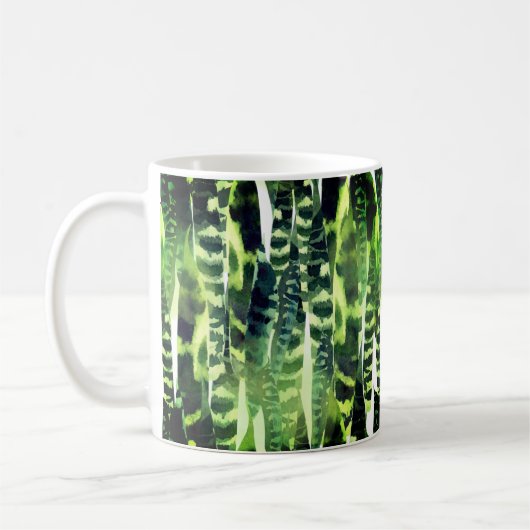Dschungelblättermuster Kaffeetasse (Links)