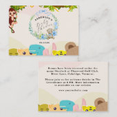 Dschungelblättrige Affenspielzeug Babydusche Mitteilungskarte (Vorne/Hinten)