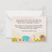 Dschungelblättrige Affenspielzeug Babydusche Mitteilungskarte (Rückseite)