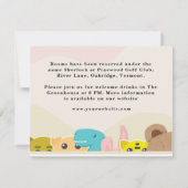 Dschungelblättrige Affenspielzeug Babydusche Mitteilungskarte (Rückseite)