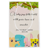 Dschungelblättrige Affenspielzeug Babydusche Mittlere Geschenktüte (Vorderseite)