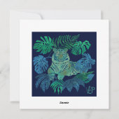 Dschungelblau Feiertagskarte (Rückseite)