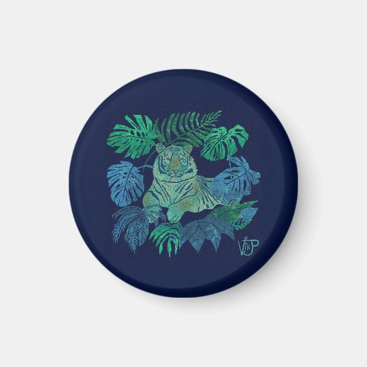 Dschungelblau Magnet (Vorne)