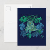 Dschungelblau Postkarte (Vorne/Hinten)
