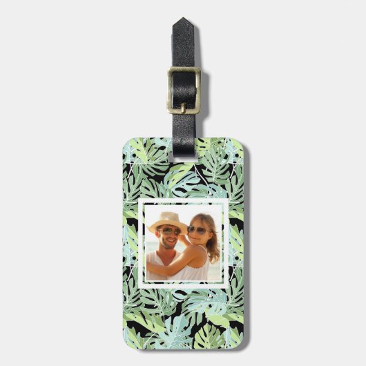 Dschungelblumenmuster des Fotos Gepäckanhänger (Vorderseite vertikal)