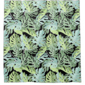 Dschungelblumenmuster Duschvorhang (Vorderseite)