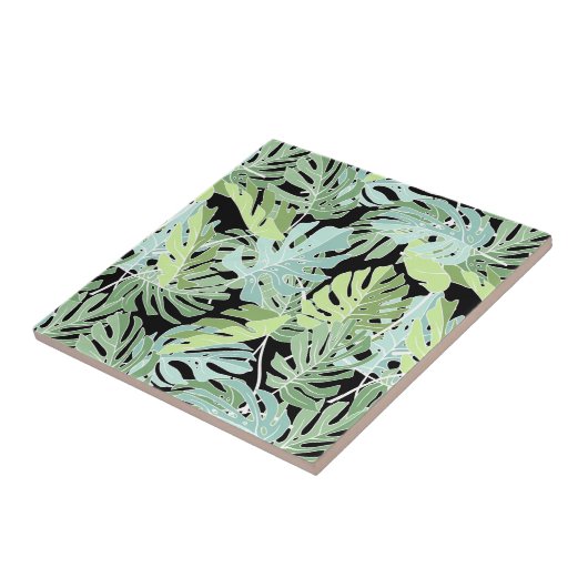 Dschungelblumenmuster Fliese (Seite)