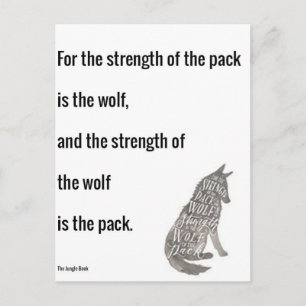 Dschungelbuch Stärke des Wolf Quote Print Postkarte