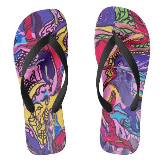 "Dschungelfieber" gedruckte Flip Flops Badesandalen (Fußbett)