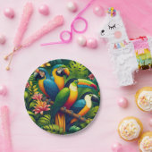 Dschungelfiesta: Ein farbenfrohes Fest Pappteller (Party)