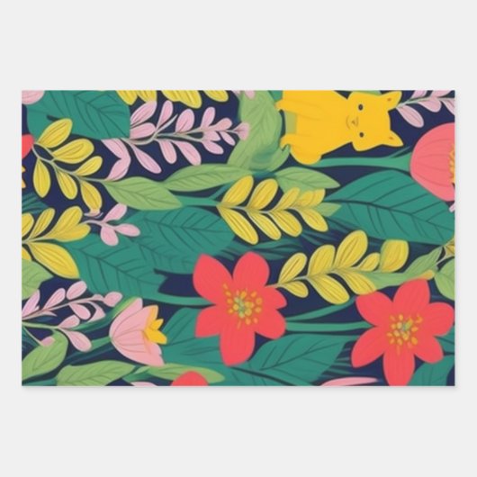 Dschungelflorale Blätter (Vorderseite)