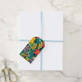 Dschungelflorale Blätter Geschenkanhänger (Mit Garn)