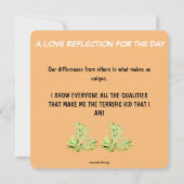 Dschungelflüster der Ermutigungsserie - Flachkarte (Rückseite)