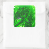 DschungelFraktal Quadratischer Aufkleber (Tasche)