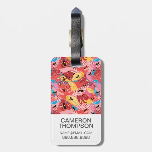 Dschungelfrösche aus Foto Gepäckanhänger (Rückseite vertikal)