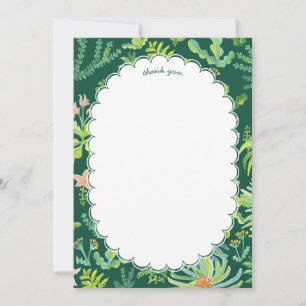 Dschungelgarten Aquarell individuell BRIDAL SHOWER Dankeskarte