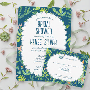 Dschungelgarten Aquarell Individuelle HOCHZEITSPAA RSVP Karte