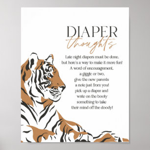 Dschungeliger Baby Dusche spät abends Windeln dach Poster