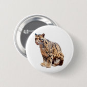 Dschungelkatzentier mit getrübter Leoparde Button (Vorne & Hinten)