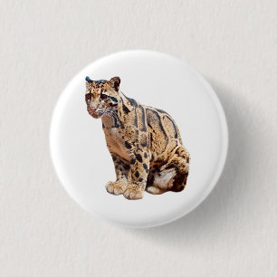 Dschungelkatzentier mit getrübter Leoparde Button