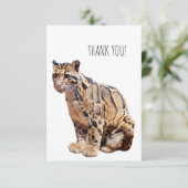 Dschungelkatzentier mit getrübter Leoparde Dankeskarte (Stehend Vorderseite)