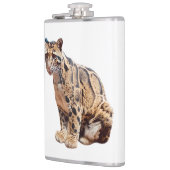 Dschungelkatzentier mit getrübter Leoparde Flachmann (Links)