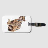 Dschungelkatzentier mit getrübter Leoparde Gepäckanhänger (Vorderseite (Horizontal))