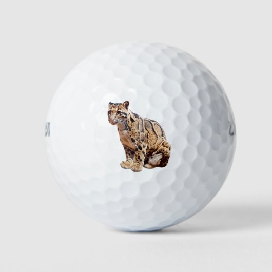 Dschungelkatzentier mit getrübter Leoparde Golfball (Vorderseite)