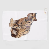 Dschungelkatzentier mit getrübter Leoparde Golfhandtuch (Horizontal)