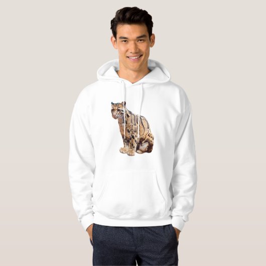 Dschungelkatzentier mit getrübter Leoparde Hoodie (Vorne ganz)