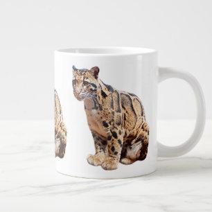 Dschungelkatzentier mit getrübter Leoparde Jumbo-Tasse