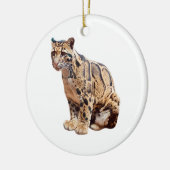 Dschungelkatzentier mit getrübter Leoparde Keramik Ornament (Links)