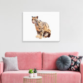 Dschungelkatzentier mit getrübter Leoparde Leinwanddruck (Insitu (Wohnzimmer))