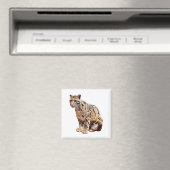Dschungelkatzentier mit getrübter Leoparde Magnet (In Situ (Geschirrspüler))