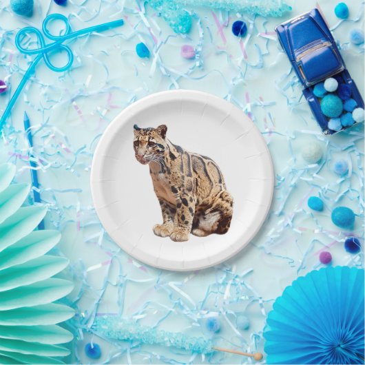 Dschungelkatzentier mit getrübter Leoparde Pappteller (Party)
