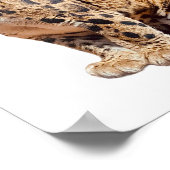 Dschungelkatzentier mit getrübter Leoparde Poster (Ecke)