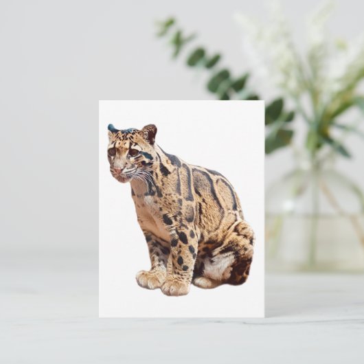 Dschungelkatzentier mit getrübter Leoparde Postkarte (Stehend Vorderseite)