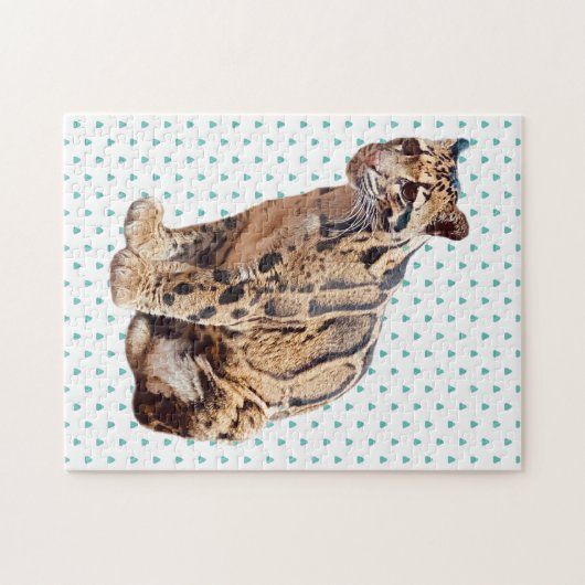 Dschungelkatzentier mit getrübter Leoparde Puzzle (Horizontal)