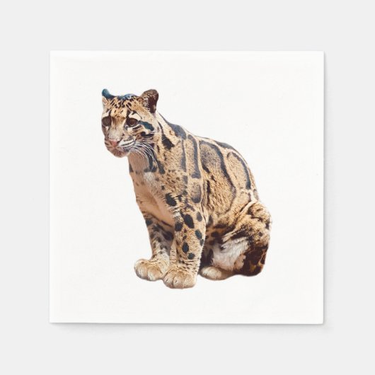 Dschungelkatzentier mit getrübter Leoparde Serviette (Vorderseite)