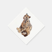 Dschungelkatzentier mit getrübter Leoparde Serviette (Ecke)