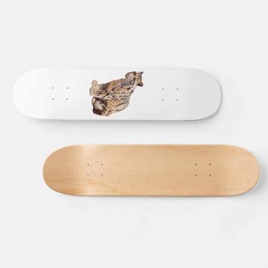 Dschungelkatzentier mit getrübter Leoparde Skateboard (Horizontal)